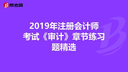 2019年注冊會計師考試《審計》章節練習題精選 注冊會計師業務